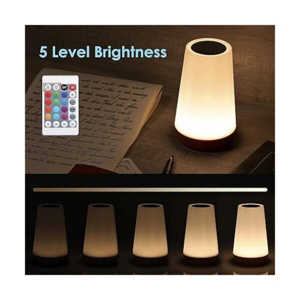 Lámpara de mesa LED luz nocturna táctil Dxles recargable_4