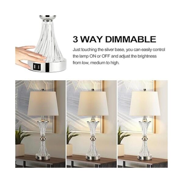 Lámpara de mesa con control táctil para dormitorios de 3_3