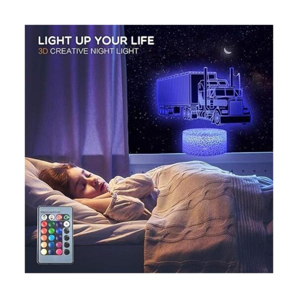 Lámpara de mesa LED 3D ilusión para camión decoración en_2
