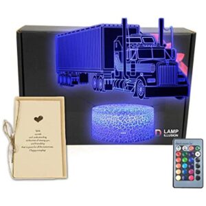 Lámpara de mesa LED 3D ilusión para camión decoración en_1