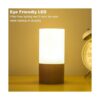 Lámpara de mesa LED pequeña de madera luz nocturna de_2