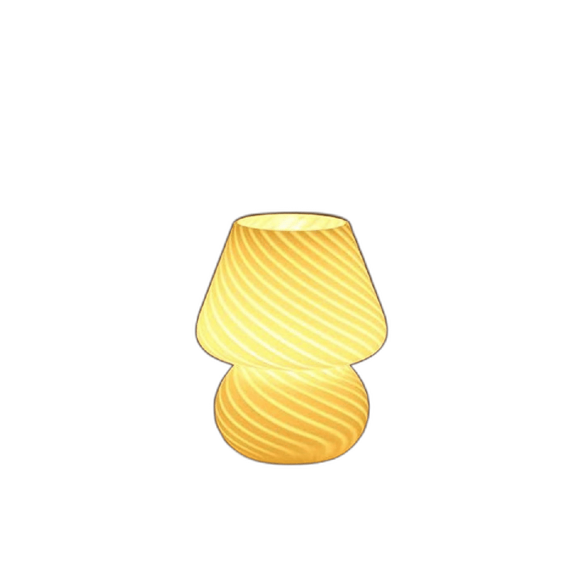 Lámpara de hongo lámparas de noche de cristal