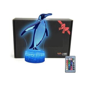 Lámpara de escritorio con ilusión 3D de pinginos para_1
