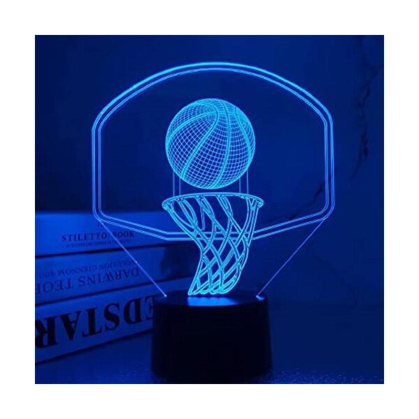 Lámpara de aro de baloncesto 3D para habitación de niños_1