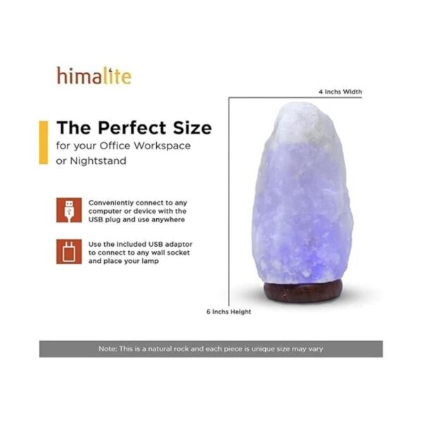 Lámpara LED de sal pura del Himalaya que cambia de color_2