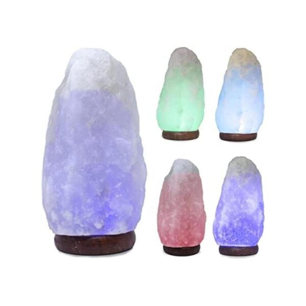 Lámpara LED de sal pura del Himalaya que cambia de color_1