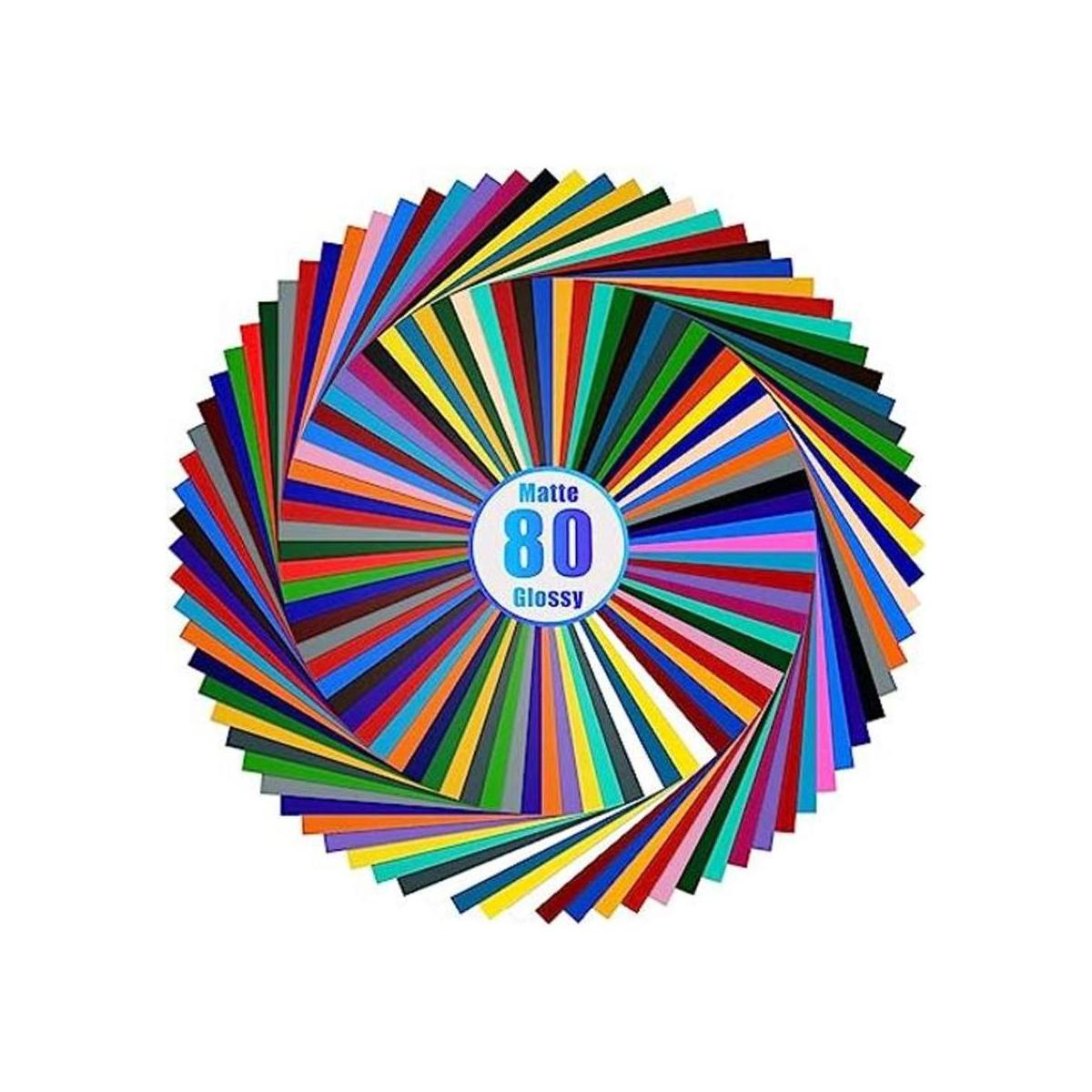 Lya 55 hojas de vinilo adhesivo permanente en varios colores