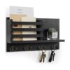 Lwenki Soporte para llaves y correo para pared madera