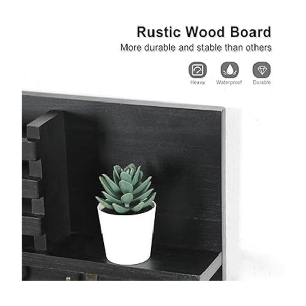 Lwenki Soporte para llaves y correo para pared madera