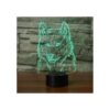 Luz nocturna de cabeza de lobo 3D con control remoto mesa