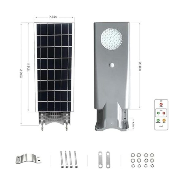 Luz solar de calle de 80 Wh 2500 lm del atardecer al_2