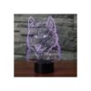 Luz nocturna de cabeza de lobo 3D con control remoto mesa