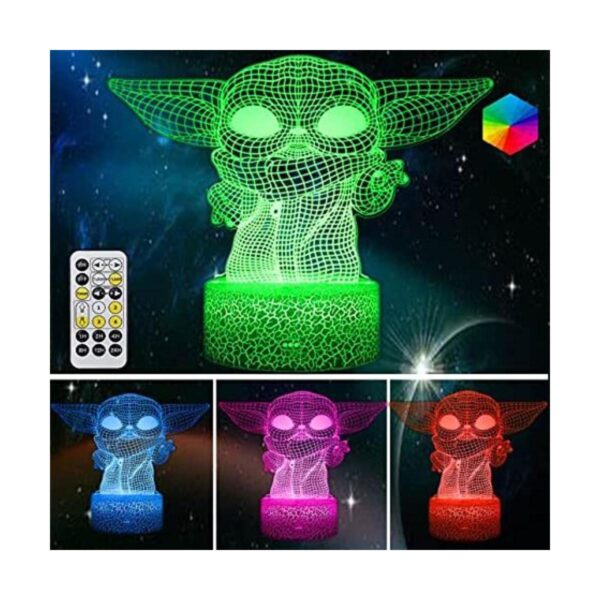 Luz nocturna infantil en 3D luz para bebé con 16 colores_1