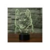 Luz nocturna de cabeza de lobo 3D con control remoto mesa