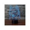 Luz nocturna de cabeza de lobo 3D con control remoto mesa