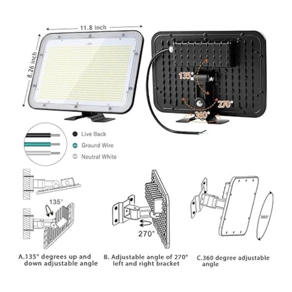 Luz de inundación LED de 150 W luz de seguridad para_3