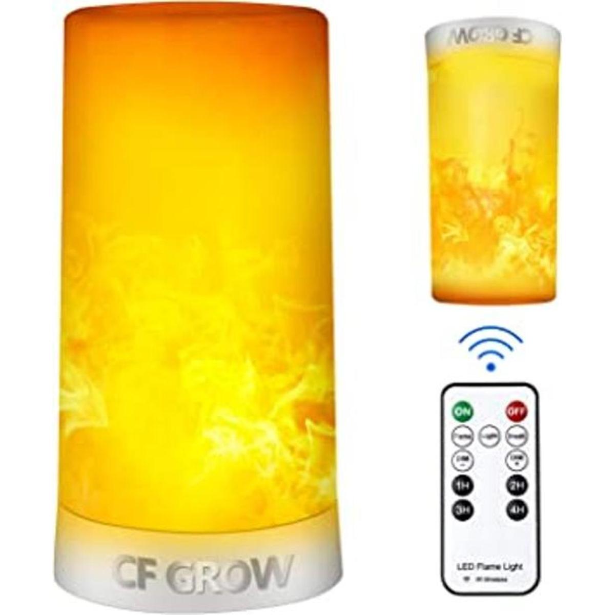 Luz LED de efecto de llama recargable por USB lámpara de