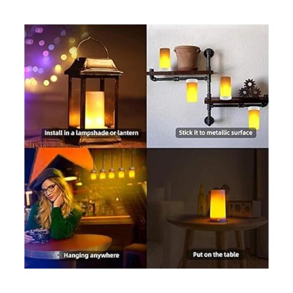 Luz LED de efecto de llama recargable por USB lámpara de_5