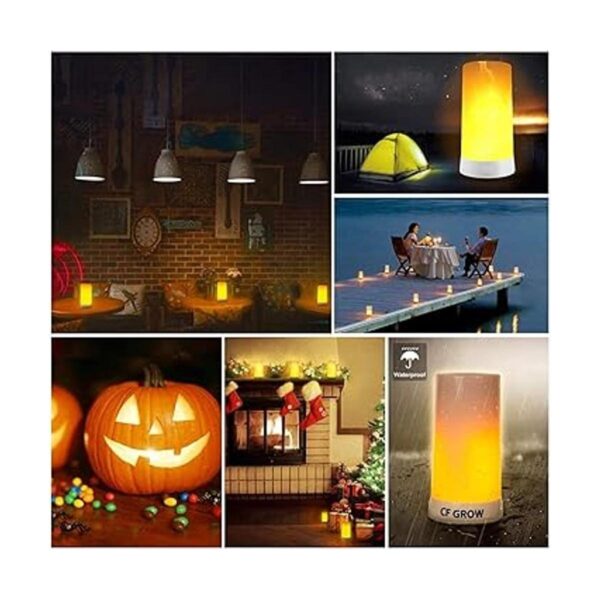 Luz LED de efecto de llama recargable por USB lámpara de_6