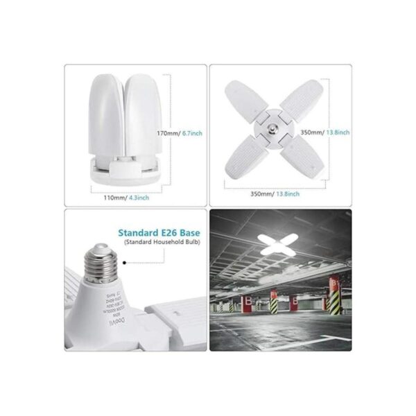 Luz LED de garaje500 vatios equivalente a 6500KLuz