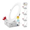 Luxrite Juego de 4 luces empotrables LED ultra finas de 8_1