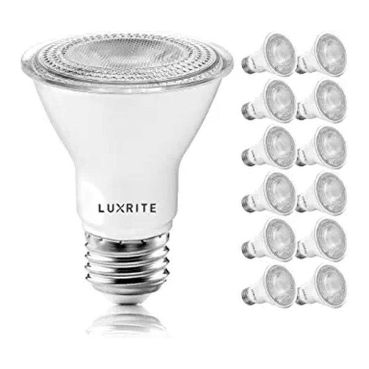 Luxrite Juego de 12 bombillas LED PAR20 equivalente a 50