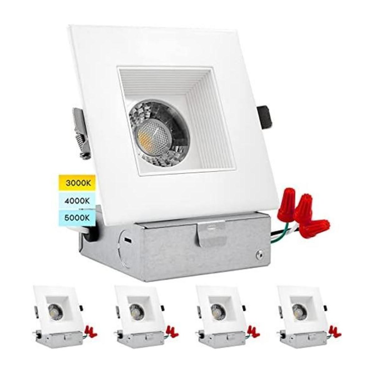 Luxrite 4 pulgadas cuadrado LED empotrable iluminación con