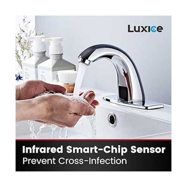 Luxice Grifo automático para fregadero de baño sin_2