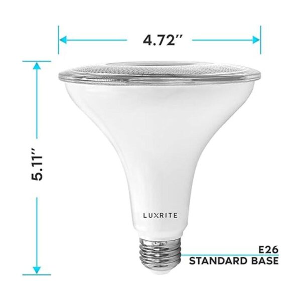 Luxrite Juego de 12 bombillas LED PAR38 para exteriores_4