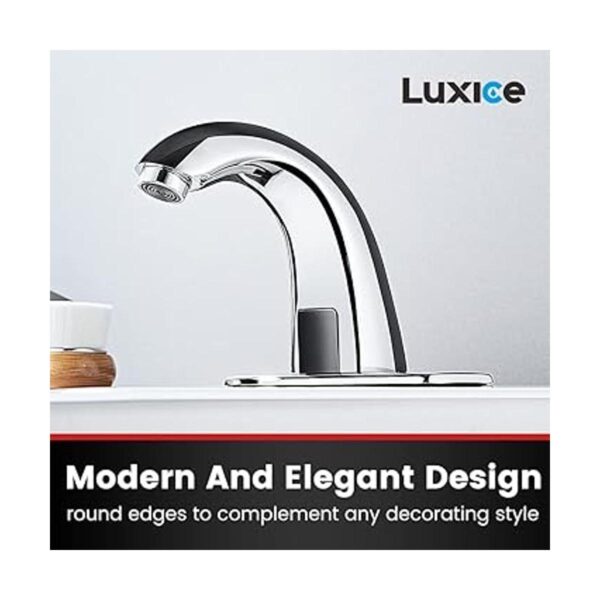 Luxice Grifo automático para fregadero de baño sin_4