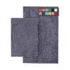LuxUrux Juego de alfombras de baño de color gris_1