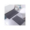 LuxUrux Juego de alfombras de baño de color gris_4