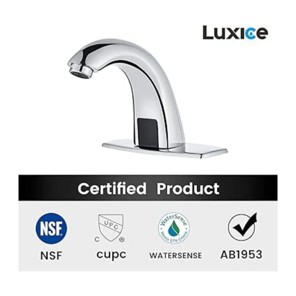 Luxice Grifo automático para fregadero de baño sin_6