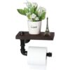 Luuuuucky Soporte de papel higiénico con estante colgador