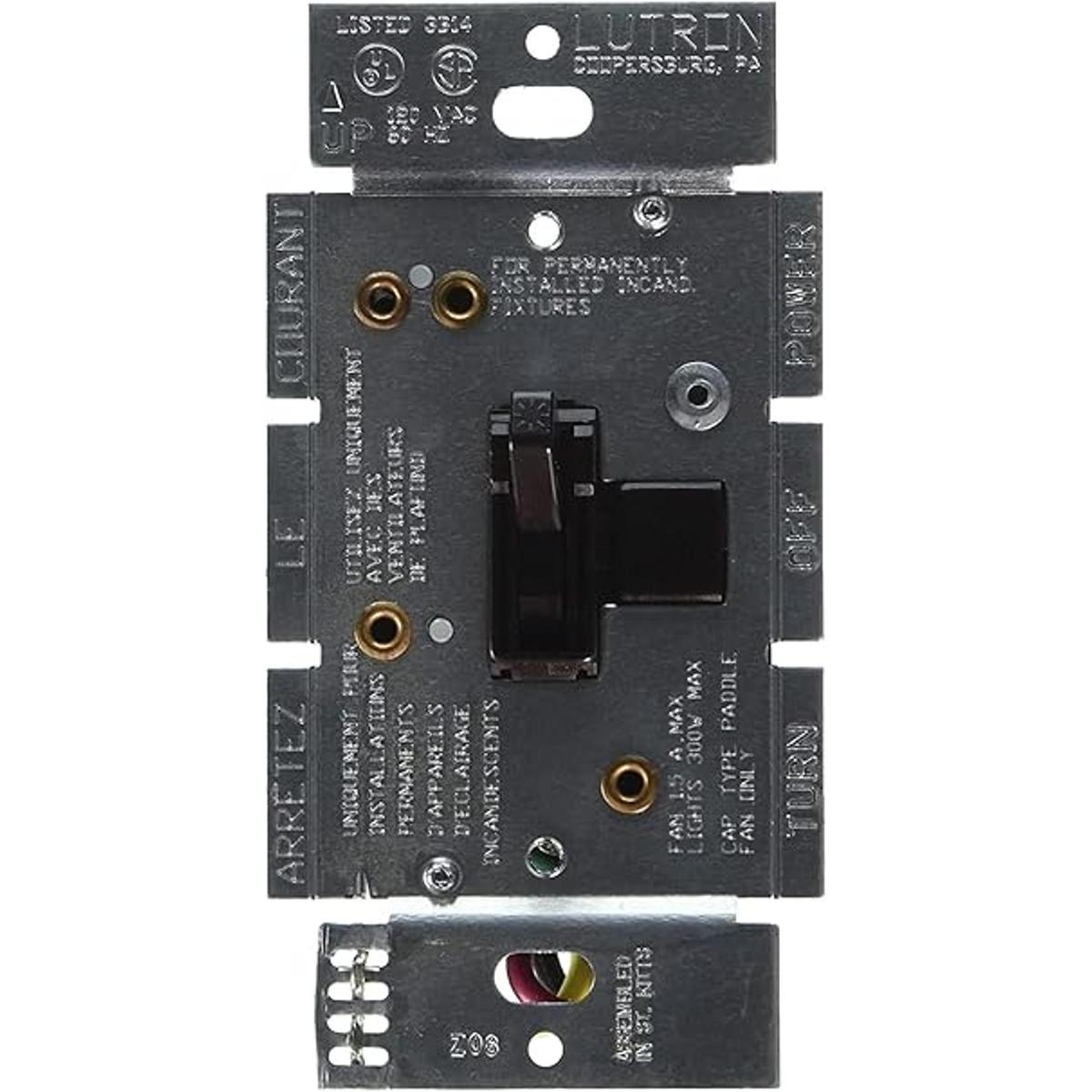 Lutron Toggler Quiet Control de ventilador deslizante de