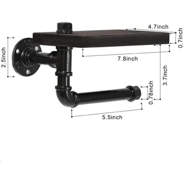 Luuuuucky Soporte de papel higiénico con estante colgador