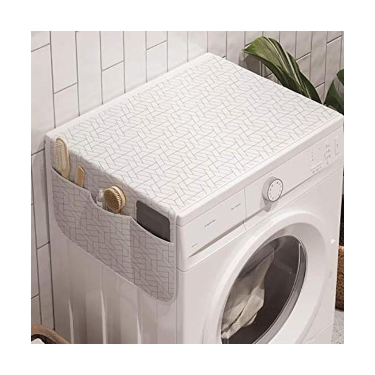 Lunarable Trellis Organizador de lavadora gris formas