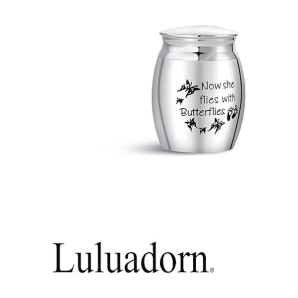 Luluadorn Pequeñas urnas de cremación de mariposa para_2