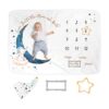 LukaLily Manta mensual de hitos para bebés 60 x 40