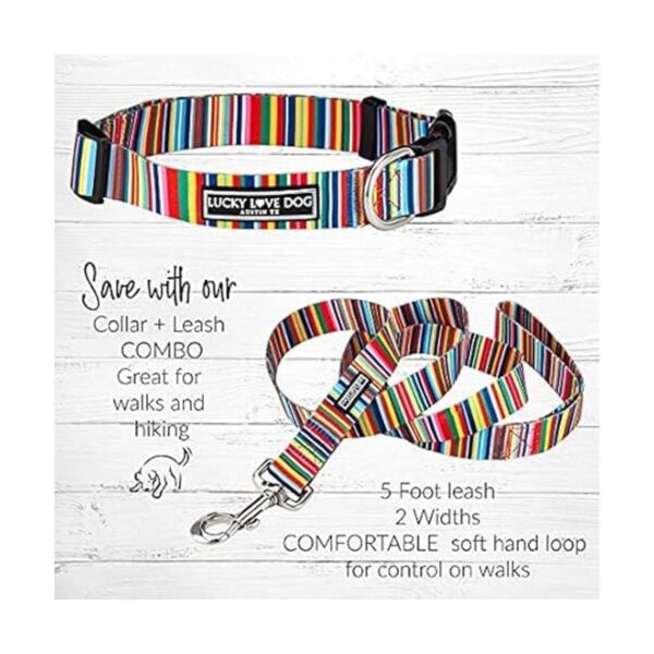 Lucky Love Dog Juego combinado de collar Collar y correa_5