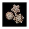 Lucky Monet Juego de 24 broches de cristal con diamantes