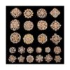 Lucky Monet Juego de 24 broches de cristal con diamantes
