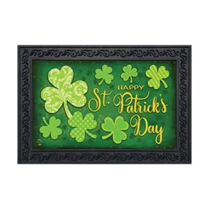 Lucky Shamrocks Tapete para puerta del día de San_1