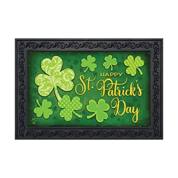 Lucky Shamrocks Tapete para puerta del día de San_1