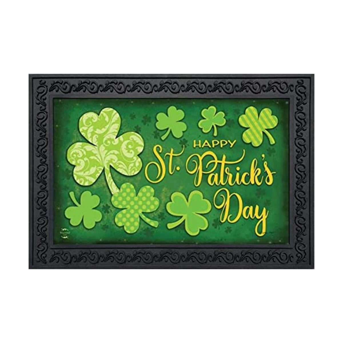 Lucky Shamrocks Tapete para puerta del día de San