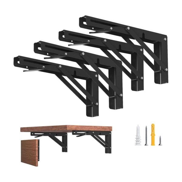 LuckIn Soportes plegables de 12 pulgadas soportes