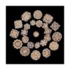 Lucky Monet Juego de 24 broches de cristal con diamantes