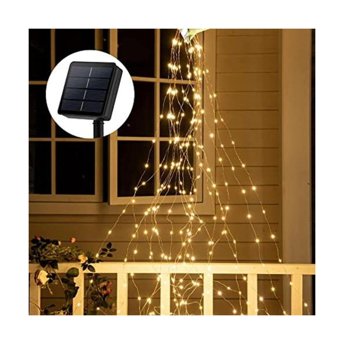 Luces solares para jardín al aire libre 200 luces LED de
