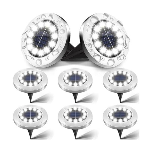 Luces solares de tierra 8 paquetes de 12 luces LED_1