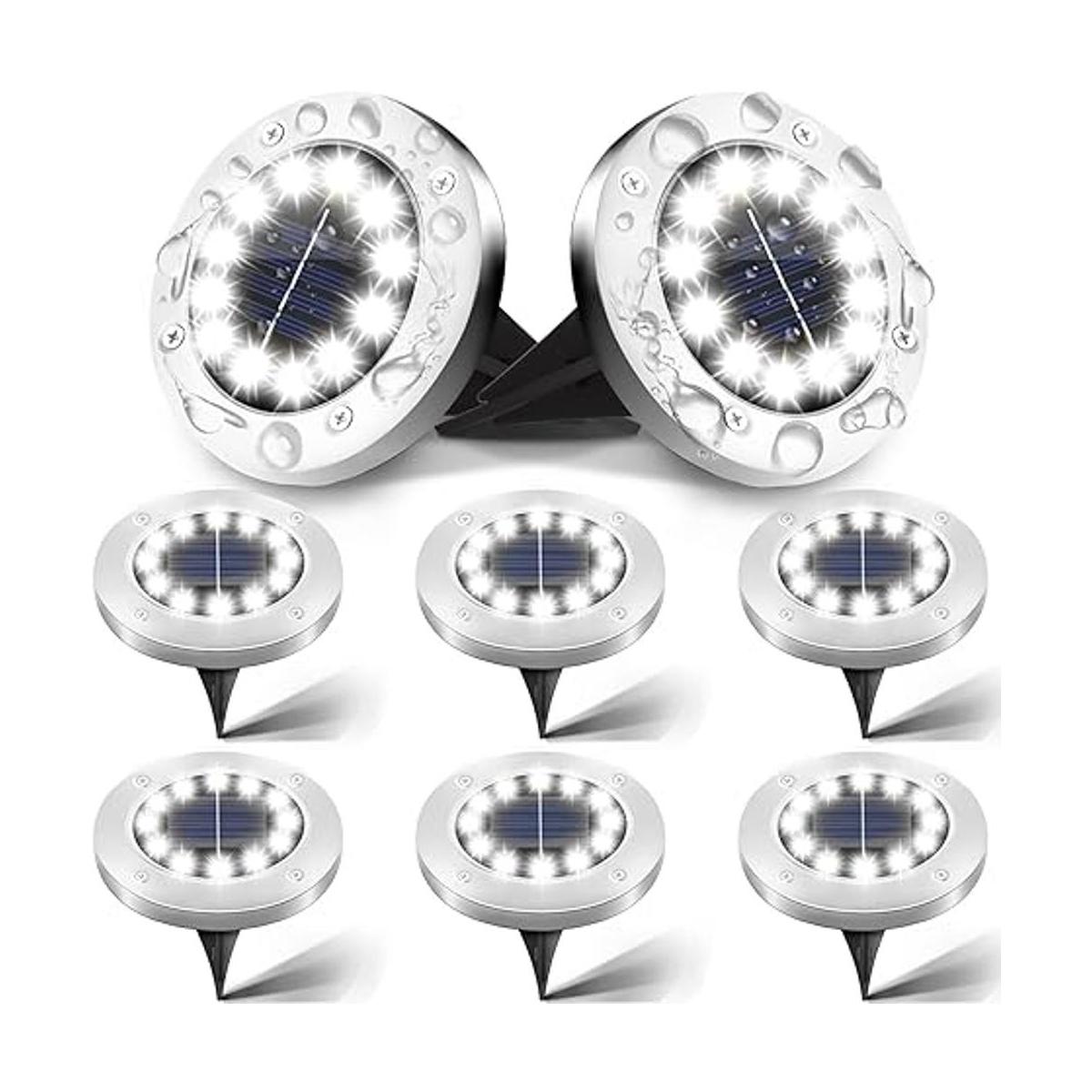 Luces solares de tierra 8 paquetes de 12 luces LED